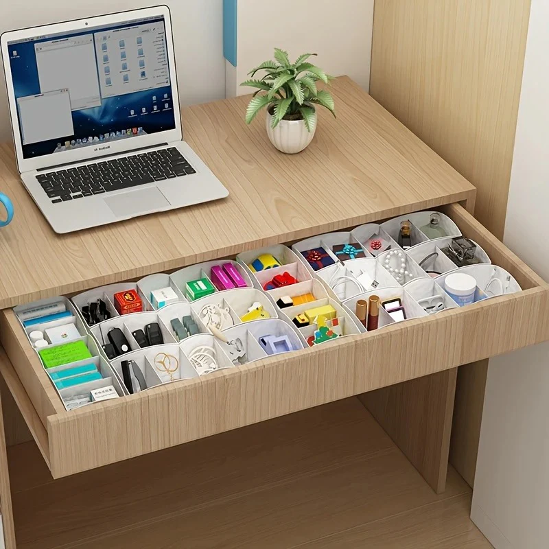 5-Compartment Plastic Storage Box – Drawer Organizer for Underwear, Socks & Accessories (Pack of 1) - Image 3