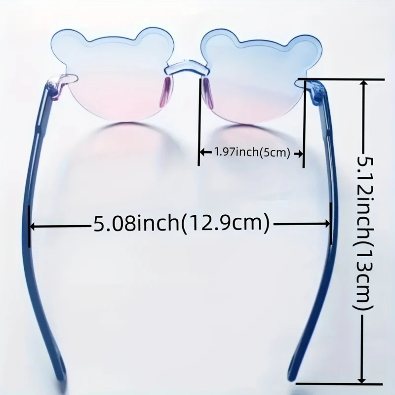 Cute Bear Decorative Glasses – Fun Photo Glasses for Kids, Boys & Girls (Random Color-1 Pc) - Image 4