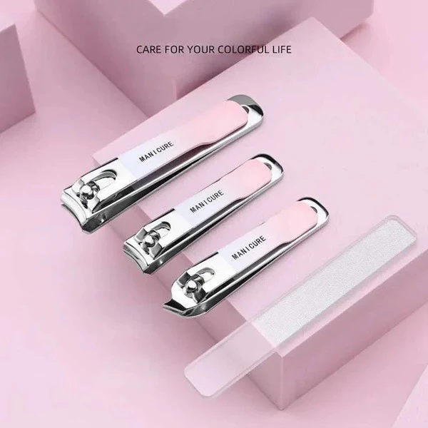 Professional 10 Pcs Manicure & Pedicure Kit – Stainless Steel Nail Clippers Set with Cutter, Scissors & File for Men & Women (Portable Travel Case) - Image 3