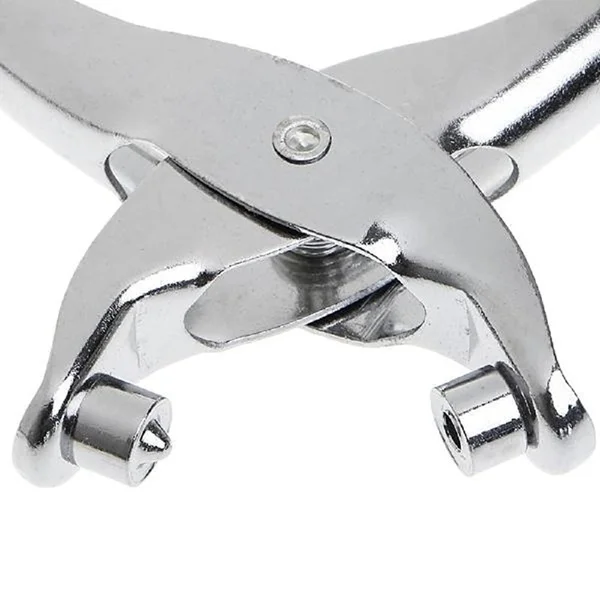 100 Pcs Gold Eyelets Belt Setting Plier - Leather Hole Punch Pliers, Grommets Kit with 100 Metal Eyelets in Silver for Leather, Shoes, Fabric, Belts, Workbooks, Apparel - Image 4
