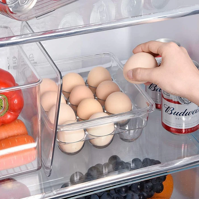 12 Grid Transparent Egg Storage Box With Lid - Image 6