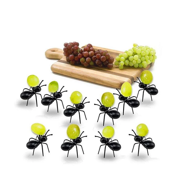 12 Pcs Ant Shape Fruit Fork Set – Cute Plastic Snack Picks for Kids & Parties - Image 3