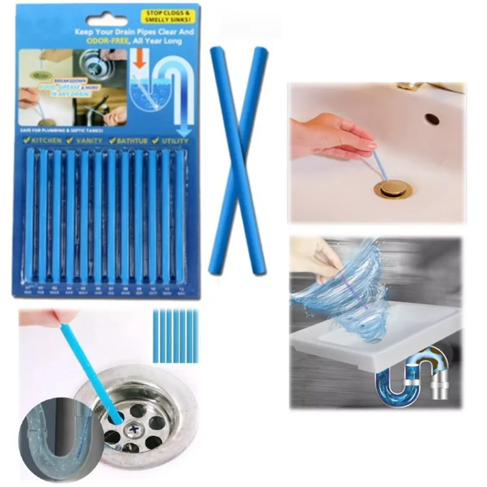 12 Pcs Sani Sticks Drain Cleaner & Odor Remover - Image 4