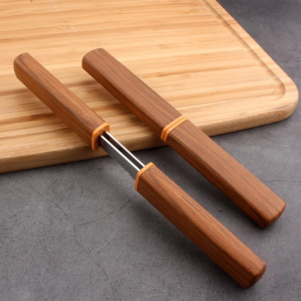 Stainless Steel 2 in 1 Fruit & Vegetable Knife Set – Premium Kitchen Cutter with Ergonomic Handle & Storage Box(Pack of 1)