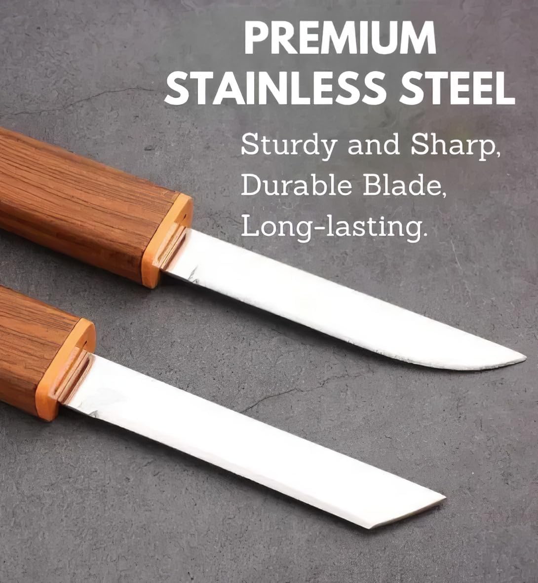 Stainless Steel 2 in 1 Fruit & Vegetable Knife Set – Premium Kitchen Cutter with Ergonomic Handle & Storage Box(Pack of 1) - Image 4