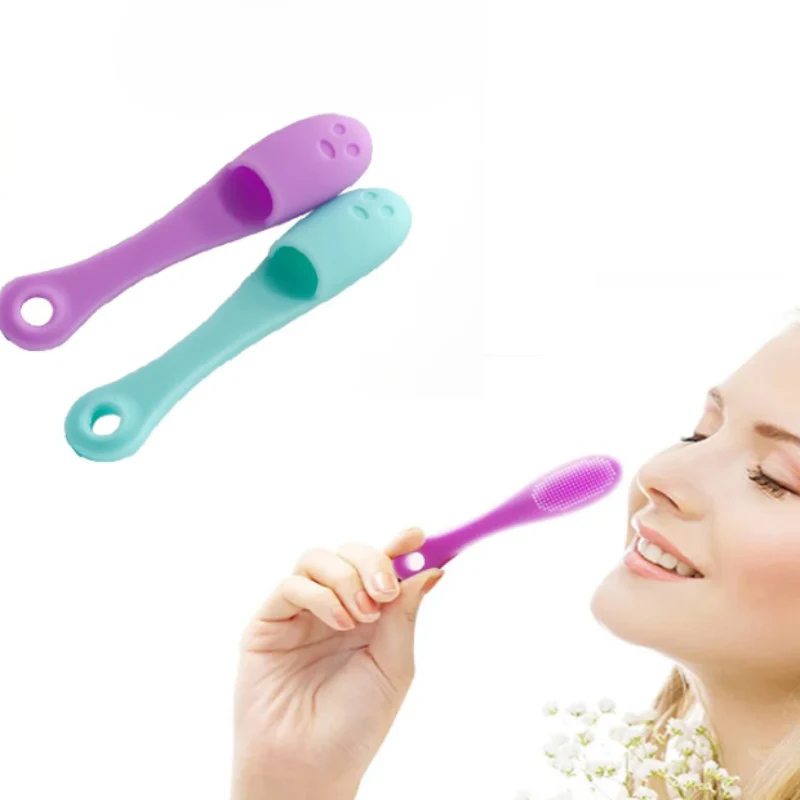 Silicone Face Cleaner & Blackhead Remover Brush – Nose Pore Finger Scrubber Facial Cleansing & Massage Tool (Random Color-Pack of 2) - Image 2