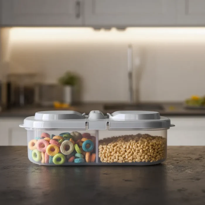 2 Way Tiffin & Storage Box – Multipurpose Lunch Box with Dual Compartments, Airtight & Leakproof Food Container (Pack of 1) - Image 3