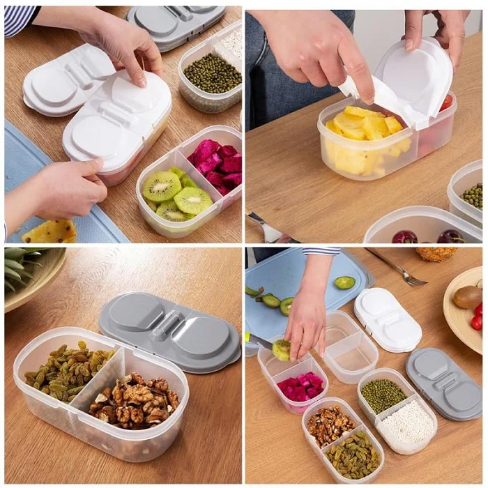 2 Way Tiffin & Storage Box – Multipurpose Lunch Box with Dual Compartments, Airtight & Leakproof Food Container (Pack of 1) - Image 6