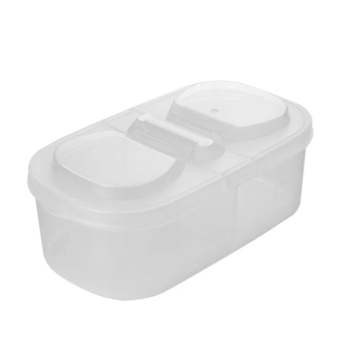 2-Way Transparent Food Storage Container Box – Airtight Fridge Organizer for Snacks, Dry Fruits, and Outdoor Food Storage (Pack of 1) - Image 3