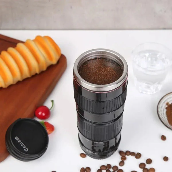 200ml Camera Lens Coffee Mug with Lid, Coffee & Tea Mug Camera Shape Drinking Mug - Image 3