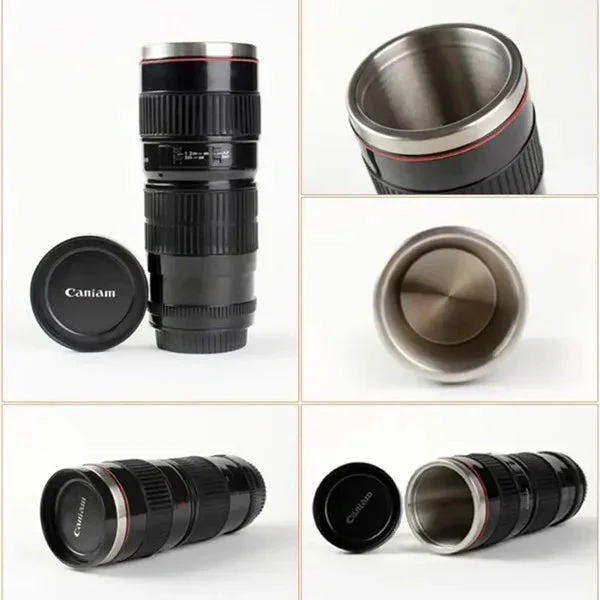 200ml Camera Lens Coffee Mug with Lid, Coffee & Tea Mug Camera Shape Drinking Mug - Image 4