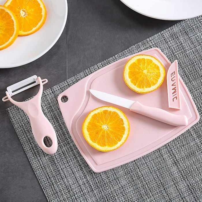 3-in-1 Chopping Board, Knife & Peeler Set – Multipurpose PP Cutting Board with Sharp Knife & Vegetable Peeler for Everyday Kitchen Prep - Image 2