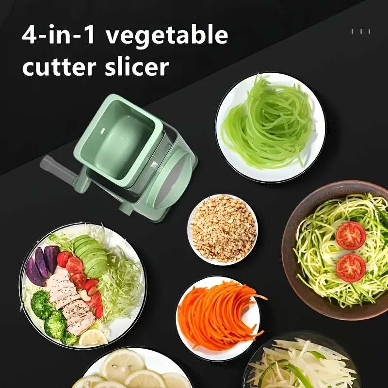 3-in-1 Manual Rotary Vegetable Slicer โ 6 Interchangeable Blades - Image 8