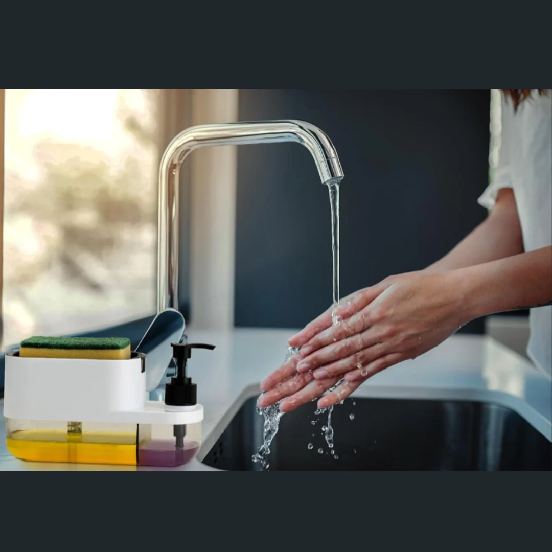 Anjani 3-in-1 Soap Pump Dispenser – Dish Soap Liquid Dispenser with Sponge Holder & Cleaning Sponge (Pack of 1) - Image 5