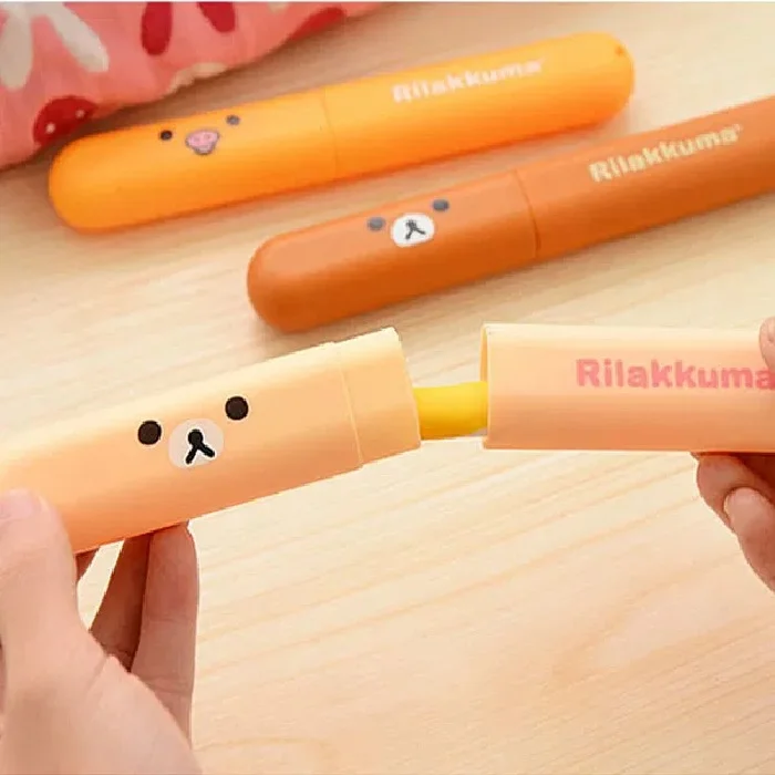3 Pcs Mini Cute Cartoon Toothbrush Box, Portable Toothbrush Holder for Travelers - Image 3
