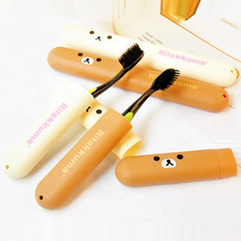 3 Pcs Mini Cute Cartoon Toothbrush Box, Portable Toothbrush Holder for Travelers - Image 4