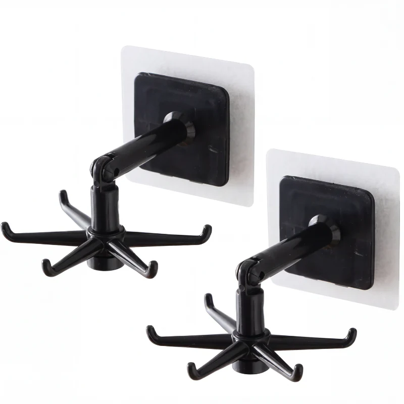 360° Rotating Hook – Adjustable Wall-Mounted Folding Hanger for Kitchen Utensils, Spoons & Accessories (Random color-Pack of 2) - Image 2
