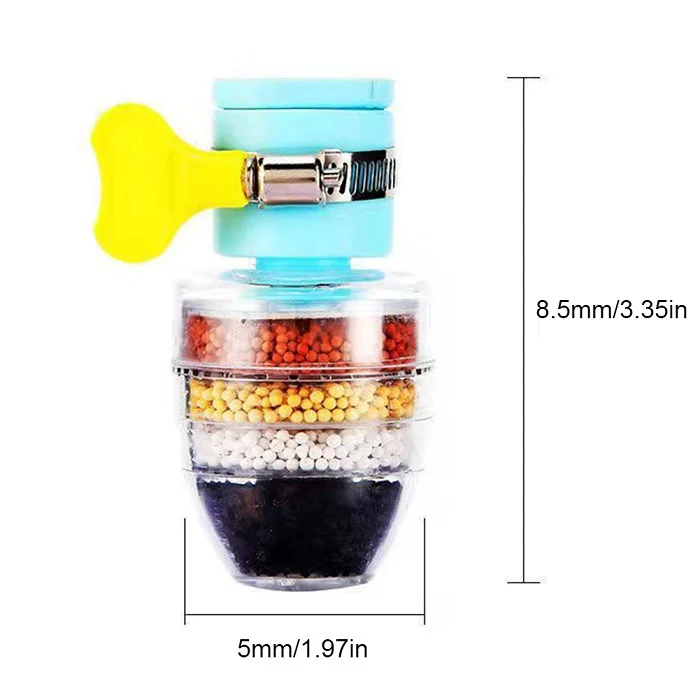4 Layers Water Purifier Filter Faucet – Multi-Layer Tap Filter (Random Color-Pack of 1) - Image 4