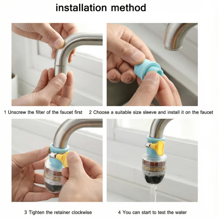 4 Layers Water Purifier Filter Faucet – Multi-Layer Tap Filter (Random Color-Pack of 1) - Image 6