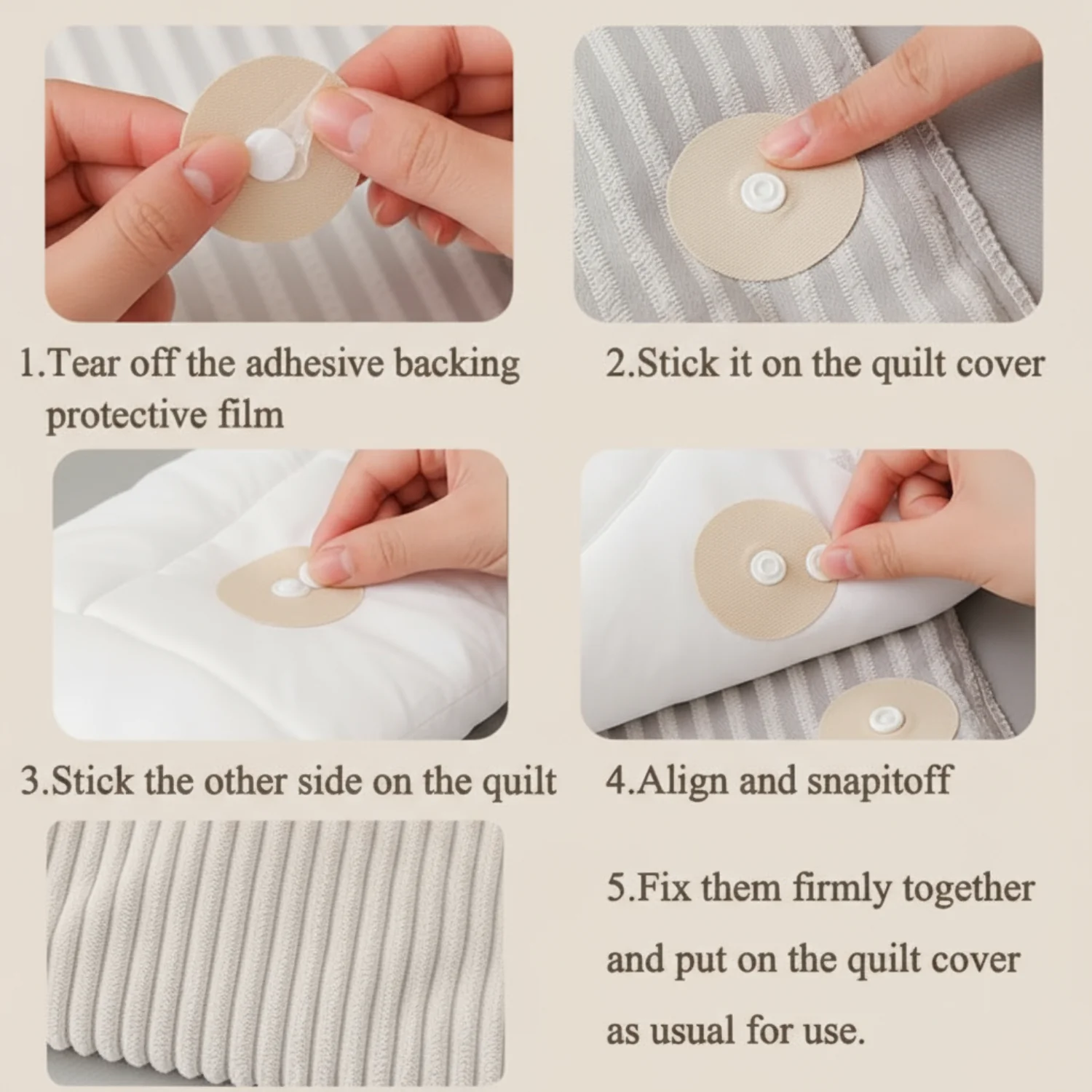 4 Pair Lightweight Quilt Clamps & Grippers – Anti-Slip Bed Sheet Holders for Comforter, Blanket & Mattress Corner Fixing - Image 9