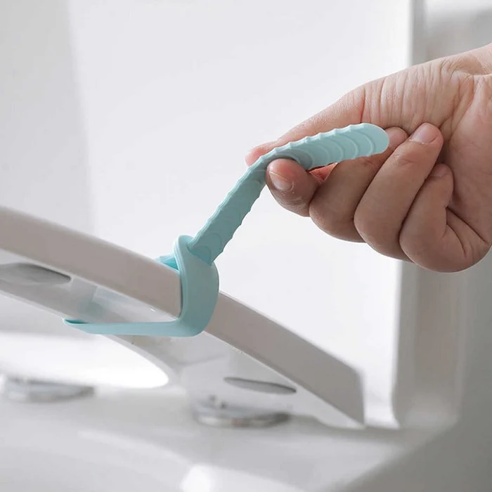 Toilet Seat Lifter Band – Foldable Toilet Cover Lid Handle, Hygienic Bathroom Seat Lifter Accessory (Random color-Pack of 4) - Image 3