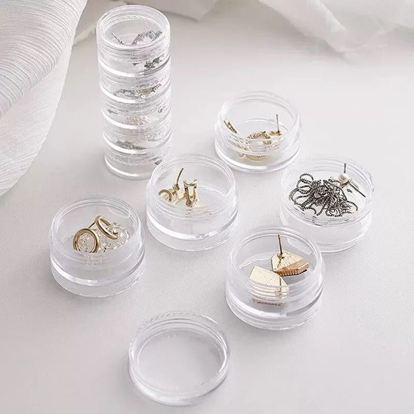 5 Layer Clear Plastic Jewelry Storage Box – Stackable Organizer for Earrings, Rings, Beads & Small Accessories (Pack of 1 Pc) - Image 3
