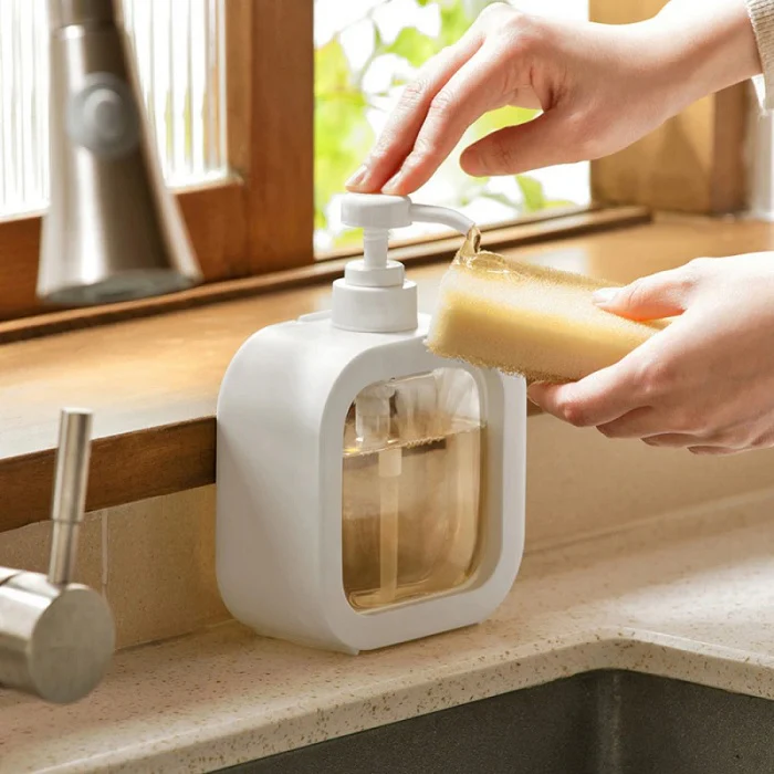 500ml Liquid Soap Dispenser Bottle – Refillable Plastic Pump Bottle for Bathroom, Kitchen, Handwash, Shampoo & Lotion (Pack of 1) - Image 2