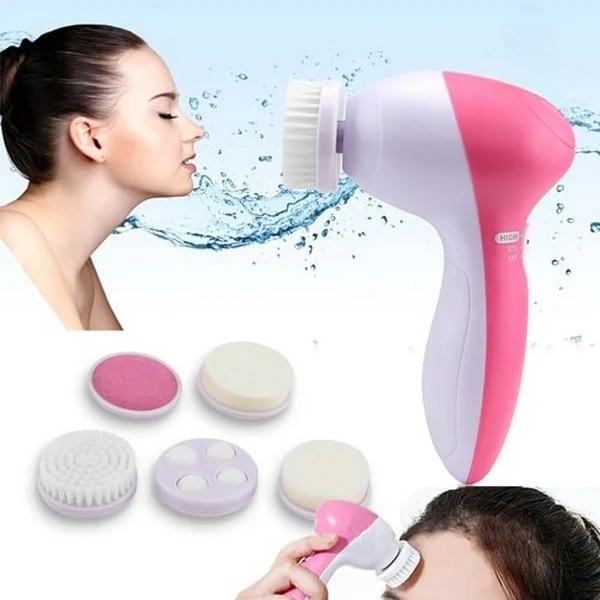 5 in 1 Beauty Care Massager & Dead Skin Remover Facial Exfoliator Care & Cleansing Cleanser Massager Kit for Smoothing Body Beauty Skin Cleaner - Image 3