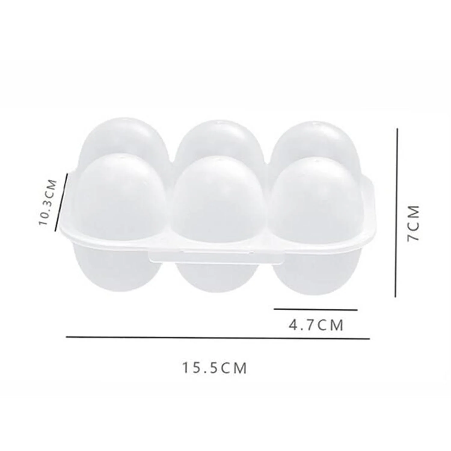 6-Grid Egg Storage Container Box – Stackable Refrigerator Egg Holder with Lid for Kitchen & Travel Use (Pack of 1) - Image 3