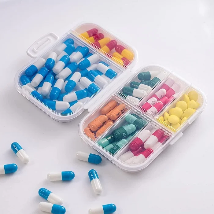 8 Compartment Portable Pill Box (Random Print) - Image 2