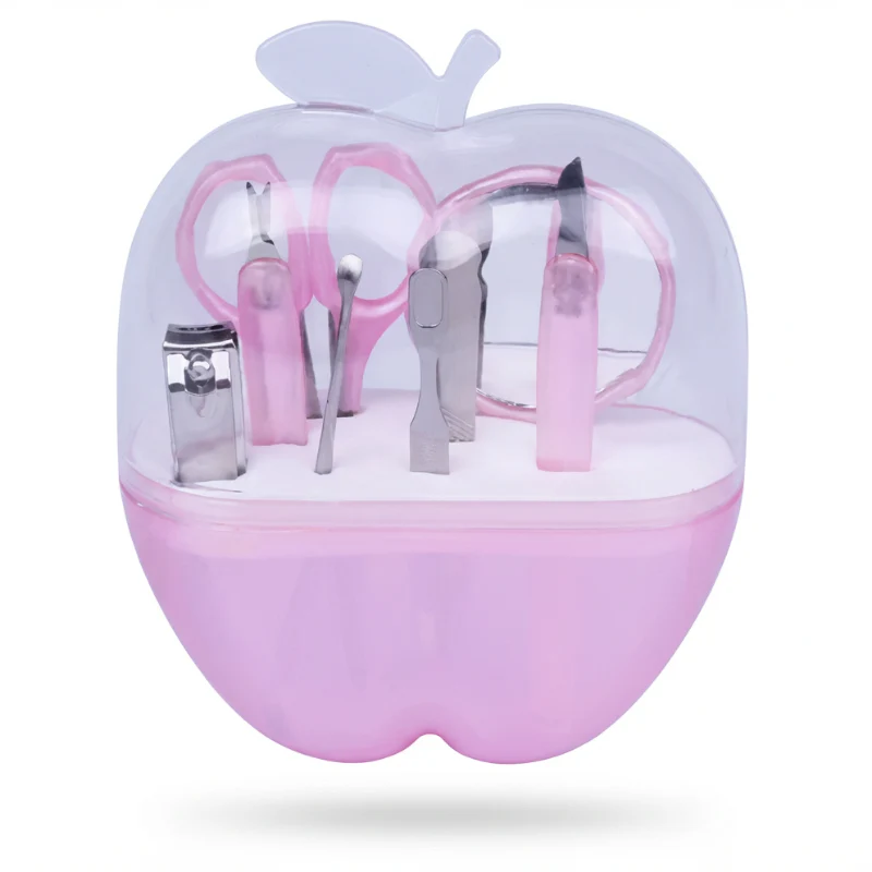 Apple-Shaped Manicure Set – Compact Nail Care Kit for Travel & Home Use (Random color-Pack of 1) - Image 2