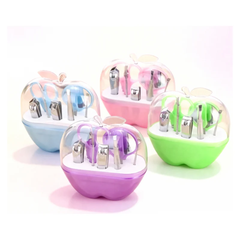 Apple-Shaped Manicure Set – Compact Nail Care Kit for Travel & Home Use (Random color-Pack of 1) - Image 5