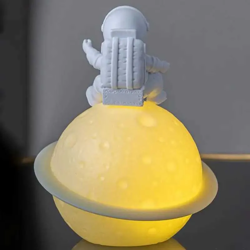 Astronaut Moon Lamp Night Light – Creative 3D Desktop LED Lighting for Bedroom & Home Decor (Random Color-Pack of 1) - Image 3