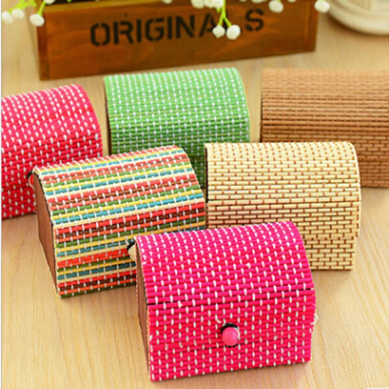 Bamboo Jewellery Box – Elegant Natural Bamboo Storage Case for Rings, Earrings & Accessories (Random color-Pack of 1) - Image 5