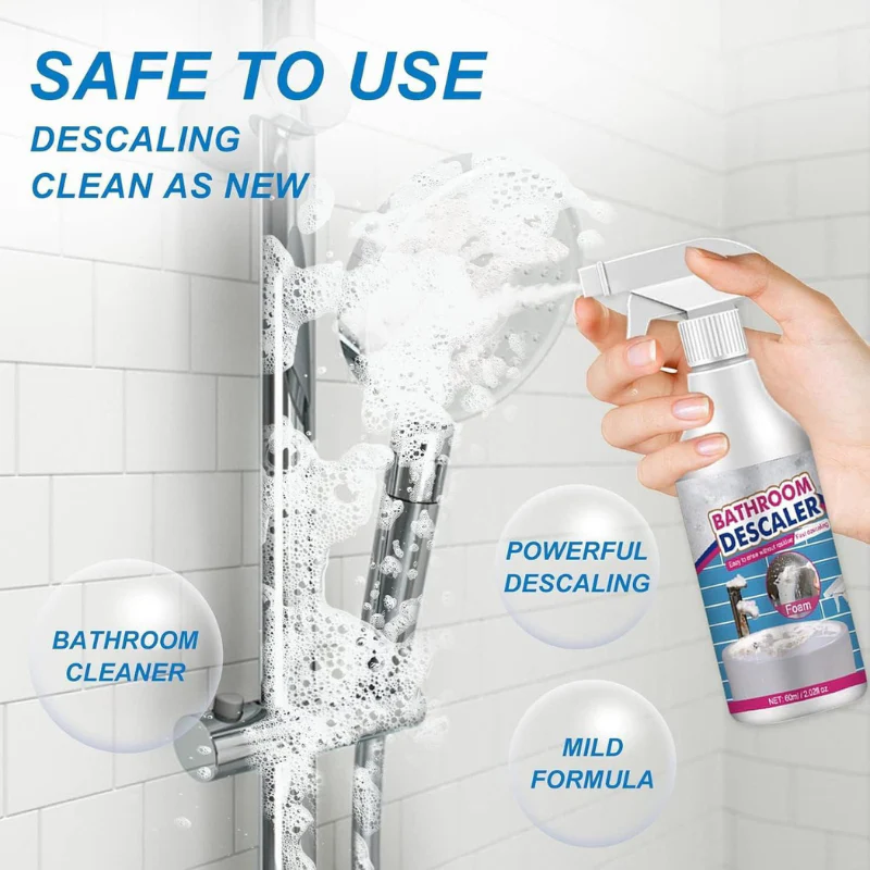 Bathroom Descaler Foam Cleaner – Powerful Limescale & Stain Removal Spray for Tiles, Taps & Toilet - Image 5