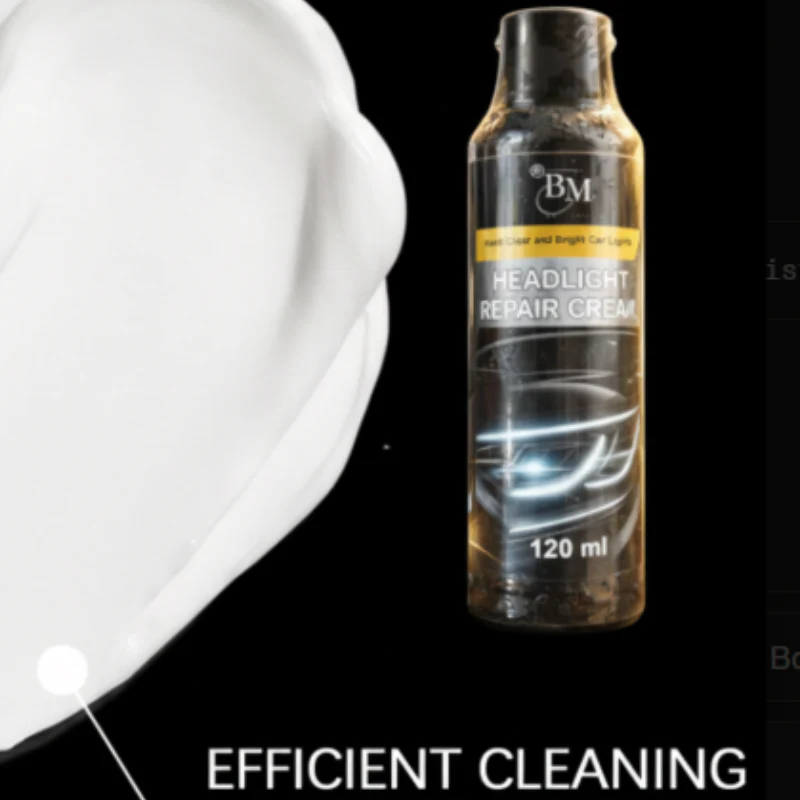 BM Artizan & Bright Car Headlight Repair Cream (120ml) – Headlamp Restoration & Polishing Cream - Image 3