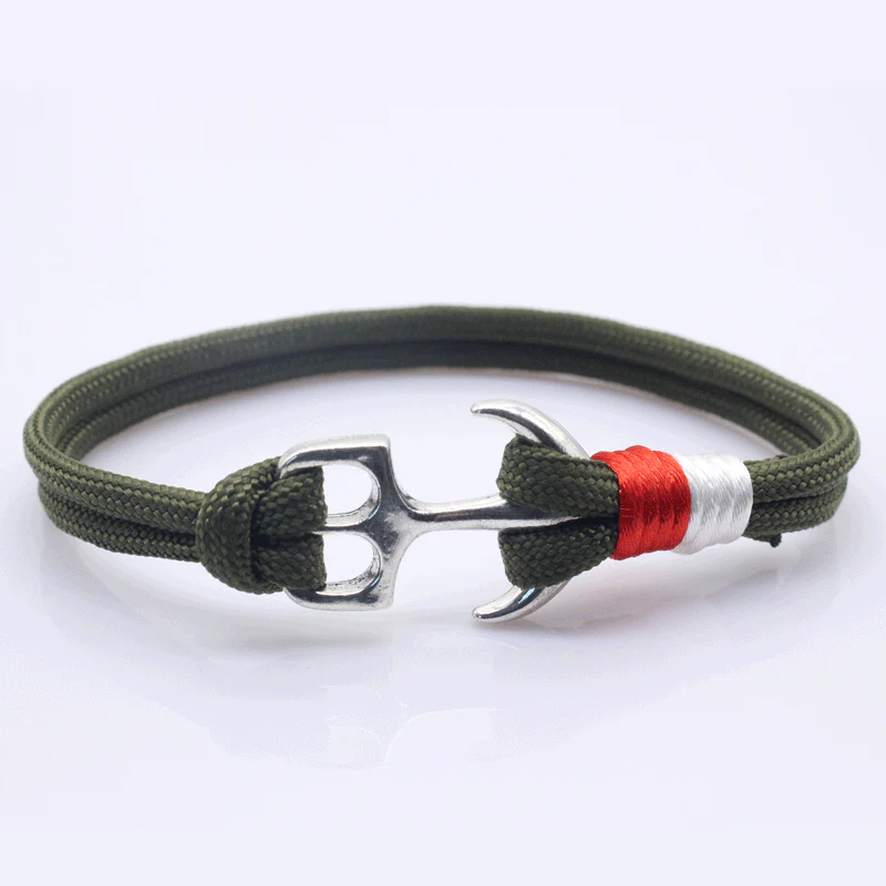 Plain Braided Unisex Anchor Bracelet (Random Colors) - Image 4