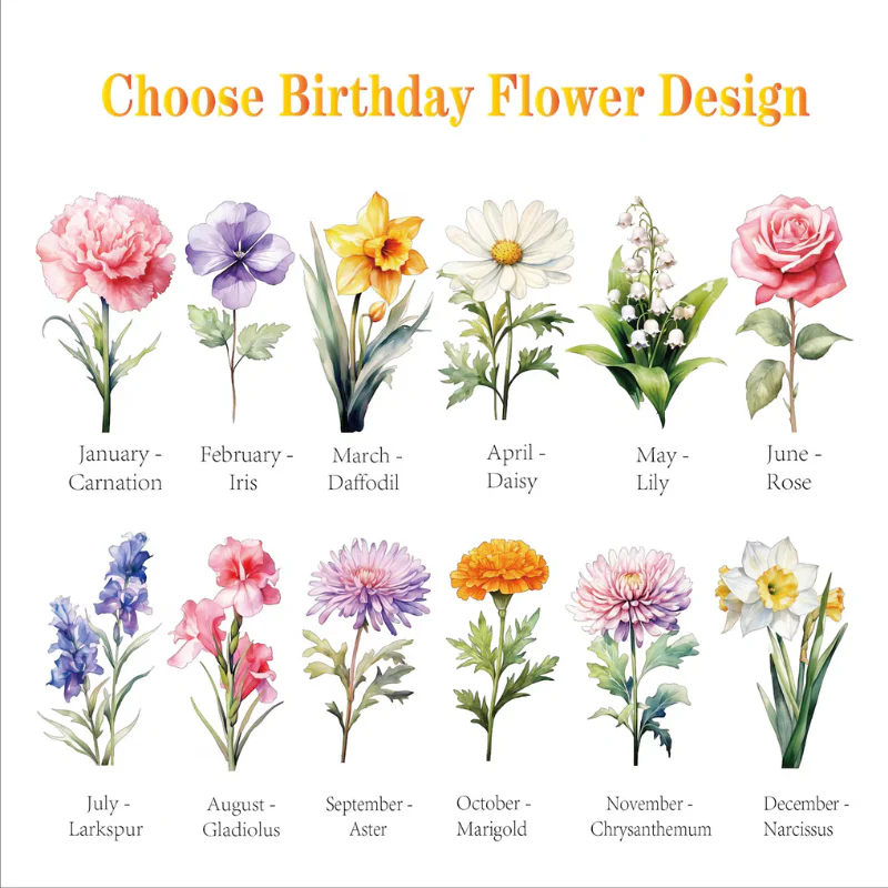 Customized Mini Jewelry Box with Your Name & Birth Month Flower Design – Personalized Travel Jewelry Organizer - Image 4