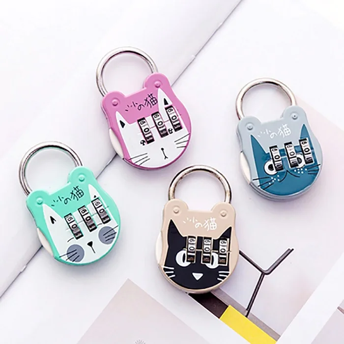 Cute Cat Travel Padlock – Secure Luggage Lock for Backpacks, Handbags & Suitcases (Random color-Pack of 1) - Image 2