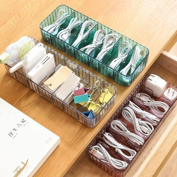 Data Cable Storage Box – Portable Organizer Case for USB Cables, Chargers, Earphones & Accessories(Random color-Pack of 1) - Image 7
