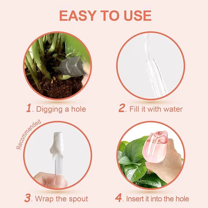 Decorative Tulip Style Self-Watering Planter Bulb – Auto Watering Solution for Indoor Pots and Garden Plants (1 Pcs) - Image 3