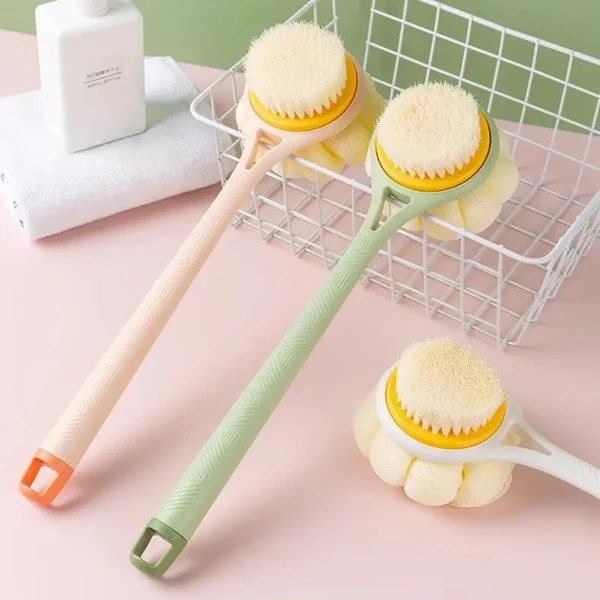 Double Sided Bath Brush With Long Handle - Image 2