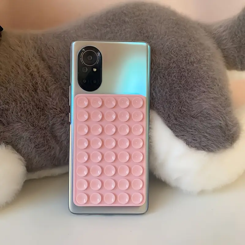 Double sided Silicone 24 Capsules Suction Cup Holder - Multifunctional Anti-Slip Adhesive Phone Holder Pad Powerful Grip for iPhone and Android (Random Color) - Image 6