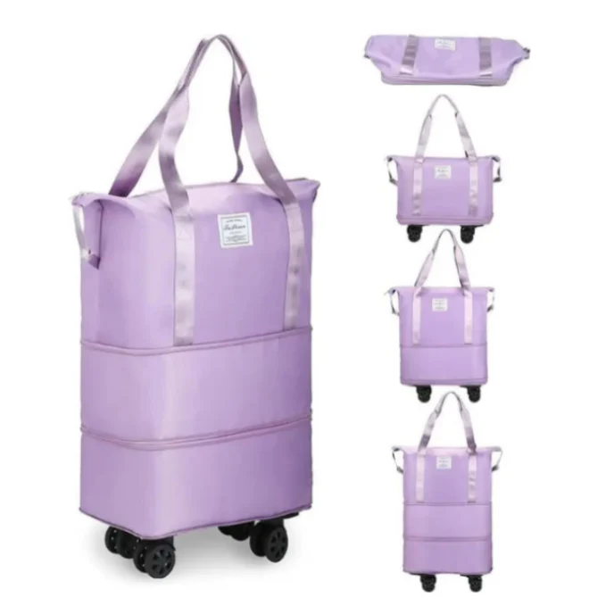 Duffel Trolley Bag with Wheels – Expandable & Foldable Travel Luggage Bag (Lightweight & Durable) - Image 8