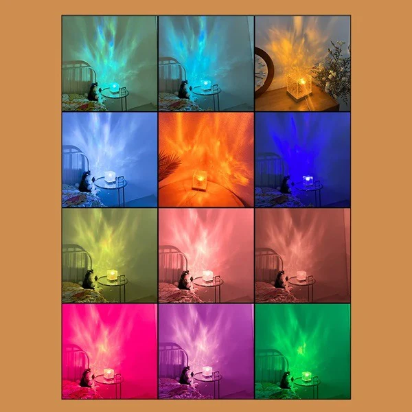 Dynamic Water Ripple Effect Night Light Lamp – USB Crystal Ambient Lamp for Home Decor, Bedroom, Office & Gifting (Pack of 1) - Image 7