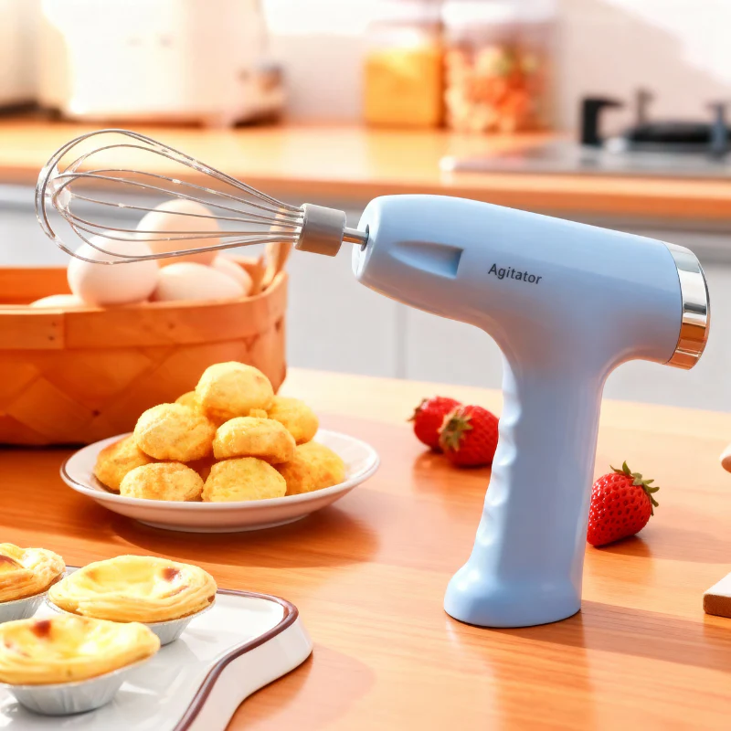 Electric Hand Mixer – USB Rechargeable Mini Blender with 1 Handle (Random Color) - Image 2