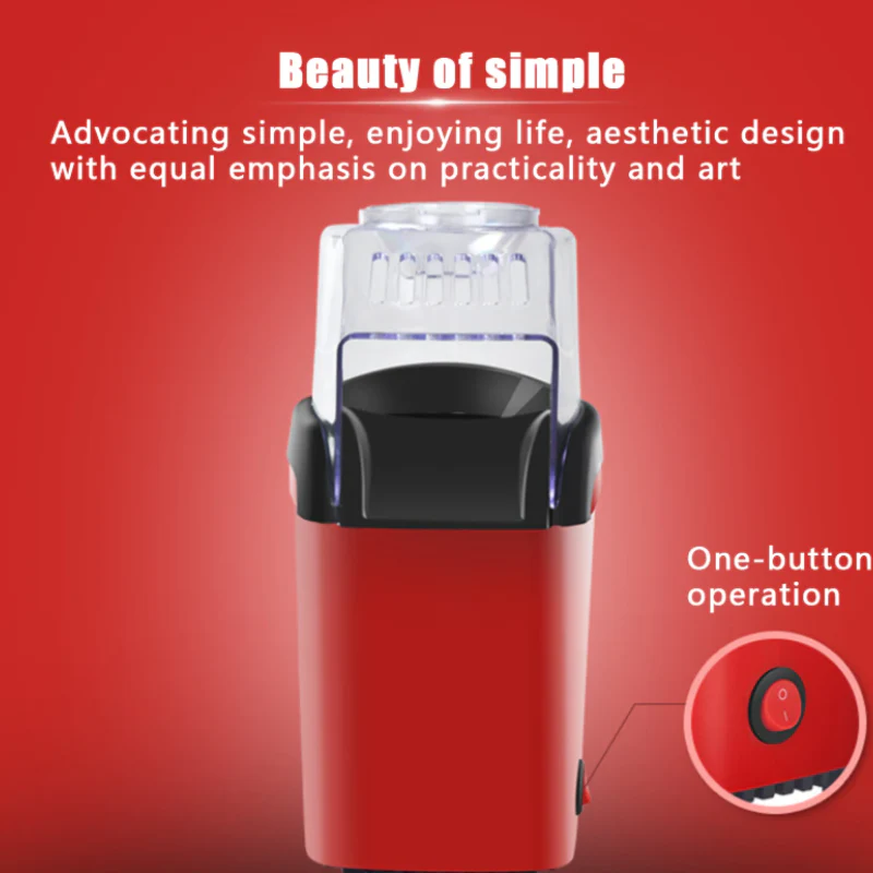 Electric Hot Air Popcorn Maker Machine – Oil-Free, One-Touch Operation, Fast & Healthy Snack Maker for Home Movie Nights - Image 2