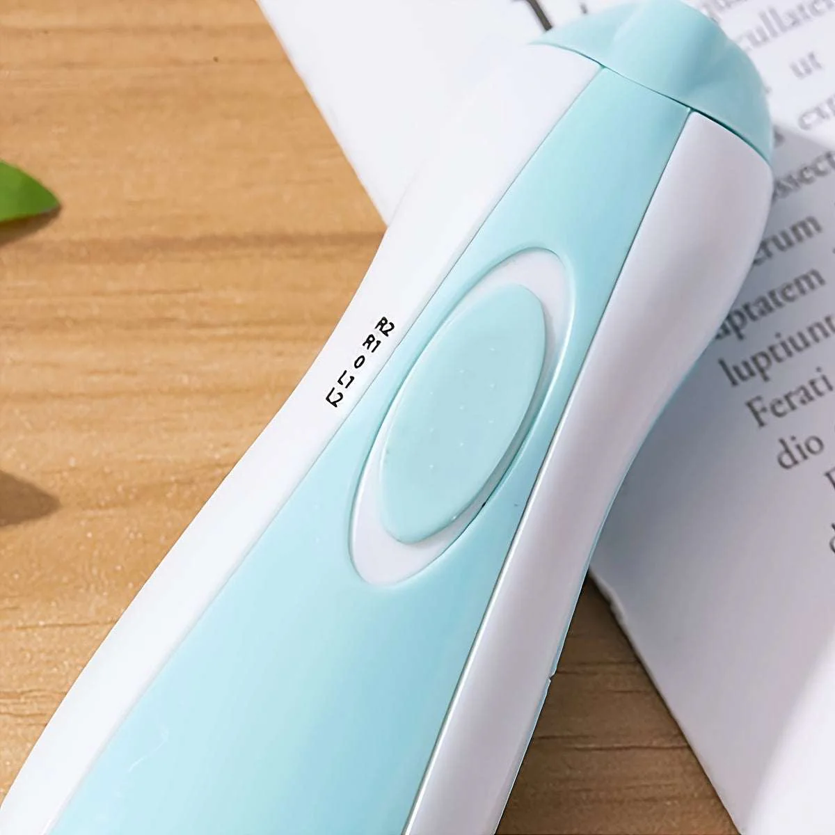Electric Nail Sharpener Set for Kids – Safe & Painless Battery-Powered Nail Trimmer with LED Light (Pink/Blue, AA Batteries Not Included) - Image 6