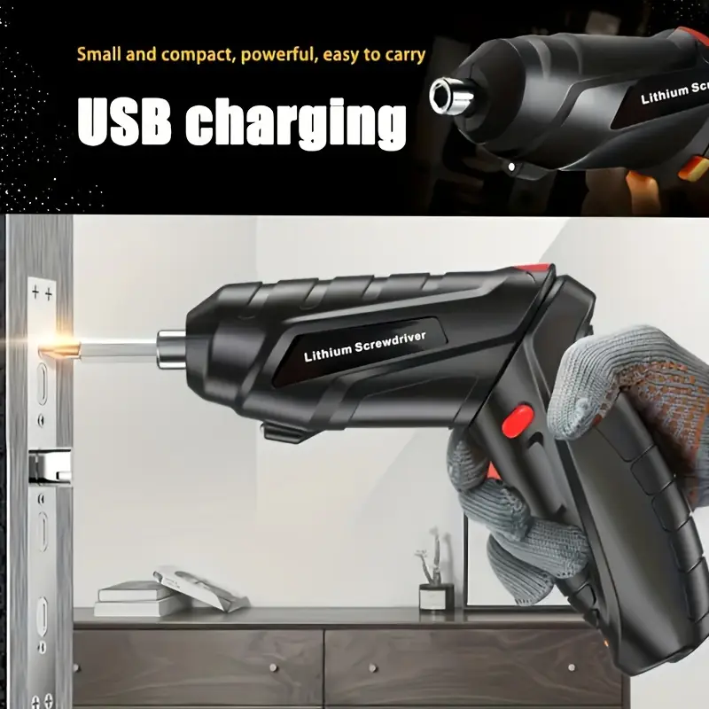 Electric Screwdriver Kit – Mini Handheld Drill with Rechargeable Lithium Battery for DIY, Home & Electronics Repair - Image 4