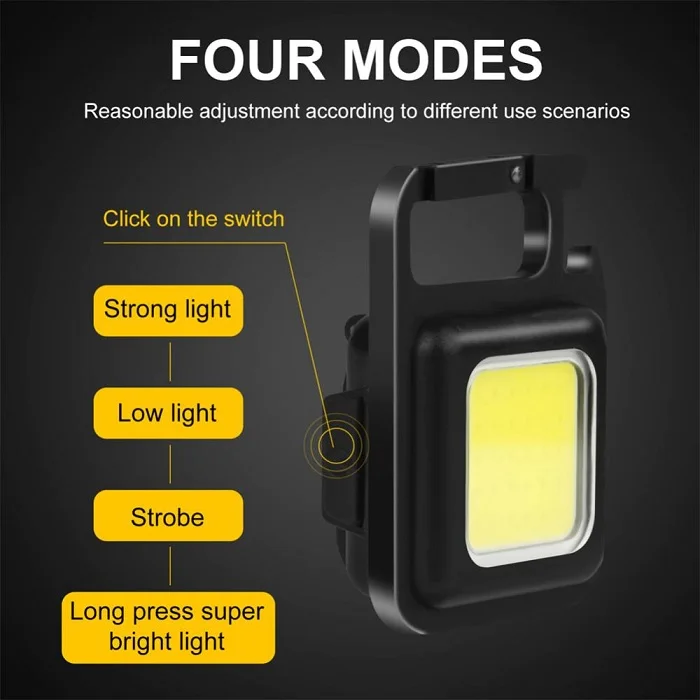 Emergency USB Flash Light, USB Rechargeable LED Light with Bottle Opener, Stand - Image 3